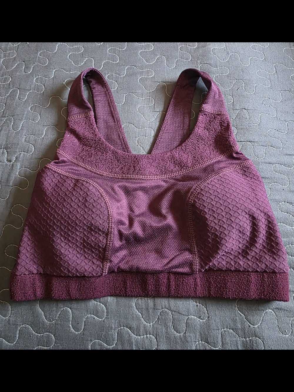 Gymshark Plum Textured Seamless Sports Bra